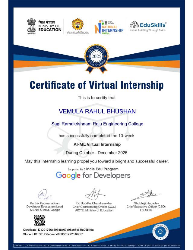 Eduskills Google Aiml certificate preview